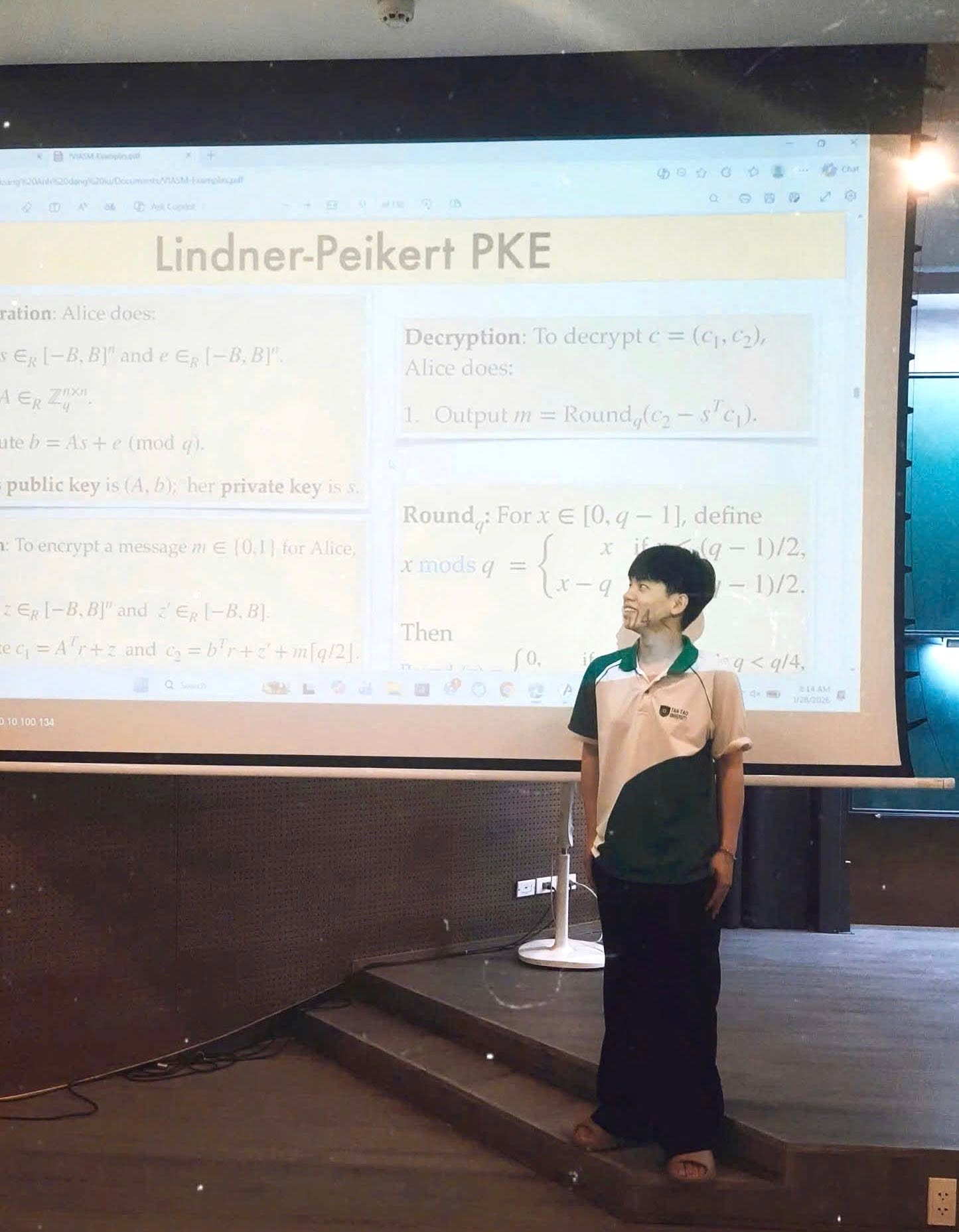 Nhận tài trợ toàn bộ chi phí tham gia khóa học chủ đề "Nhập môn Mật mã dựa trên dàn (lattices)" tại Viện Nghiên cứu Cao cấp về Toán (VIASM)