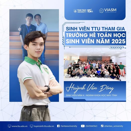 Nhận tài trợ toàn bộ chi phí tham gia khóa học hè chủ đề "Trường hè Toán học sinh viên năm 2025” tại Trường Đại học FPT, thành phố Đà Nẵng