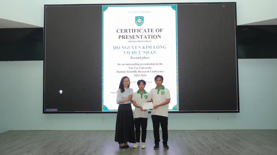 Giải Nhì - Hội nghị Nghiên cứu khoa học Sinh viên năm học 2023-2024