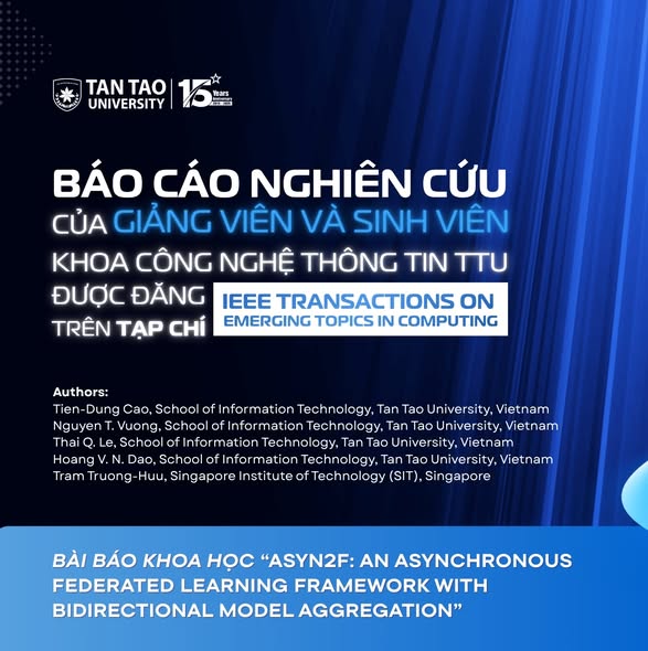 BÁO CÁO NGHIÊN CỨU KHOA HỌC CỦA GIẢNG VIÊN & SINH VIÊN KHOA CÔNG NGHỆ THÔNG TIN ĐƯỢC ĐĂNG TẢI TRÊN TẠP CHÍ IEEE TRANSACTIONS ON EMERGING TOPICS IN COMPUTING